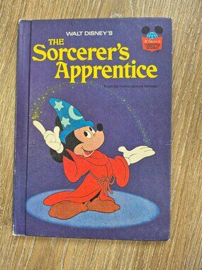 Vintage Disney Mickey The Sorcerer's Apprentice 1973 Wonderful World Reading